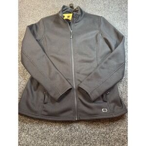 OGIO Full Zip Fleece Lined Athletic Long Sleeve Jacket Women's Sz XL Mock Neck